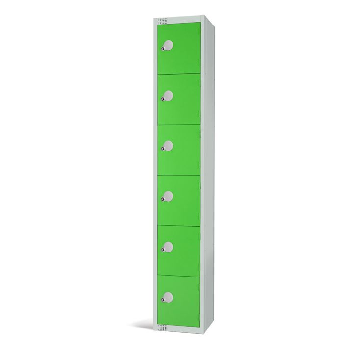 Elite Six Door £1 Coin Return Metal Locker - 180cm tall