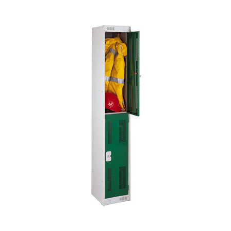 Link Metal Perforated Door Locker - 2 Door 180cm tall - Size & Lock Options