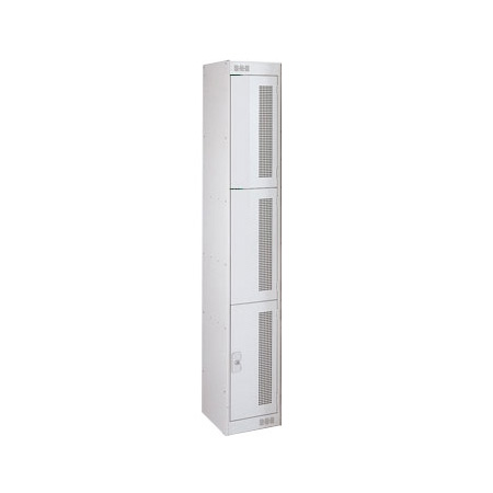 Link Metal Perforated Door Locker - 3 Door 180cm tall - Size & Lock Options