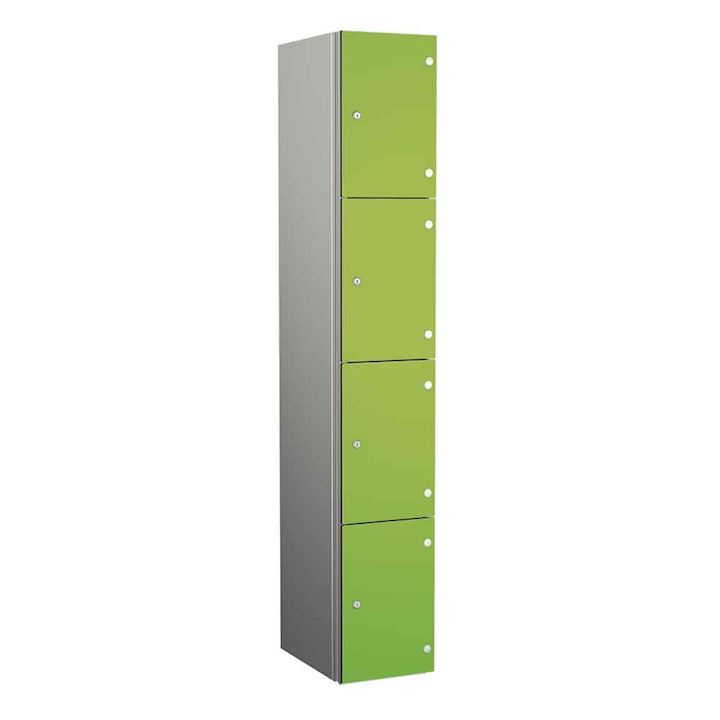 Probe Aluminium Lockers - 4 Door Laminate Zenbox - 180cm Tall, Size & Lock Options