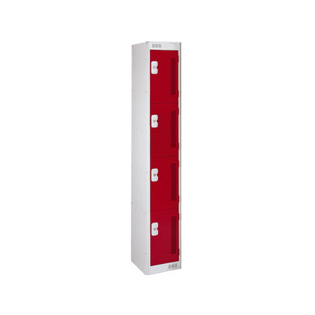 Link Metal Perforated Door Locker - 4 Door 180cm tall - Size & Lock Options