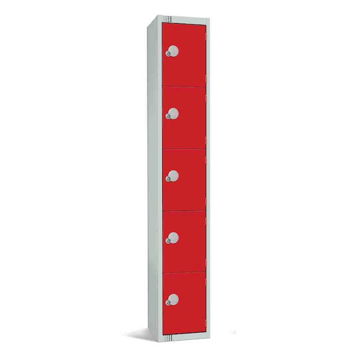 Elite Five Door £1 Coin Return Metal Locker - 180cm tall