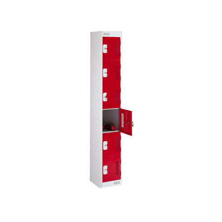 Link Metal Perforated Door Locker - 6 Door 180cm tall - Size & Lock Options