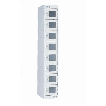 Link Clear Panel 8 Door Metal Locker 178cm - Size & Lock Options