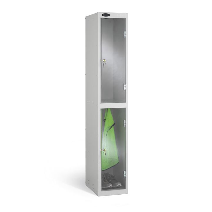 Probe Full Clear Vision Metal Locker - 2 Door 178cm Tall 