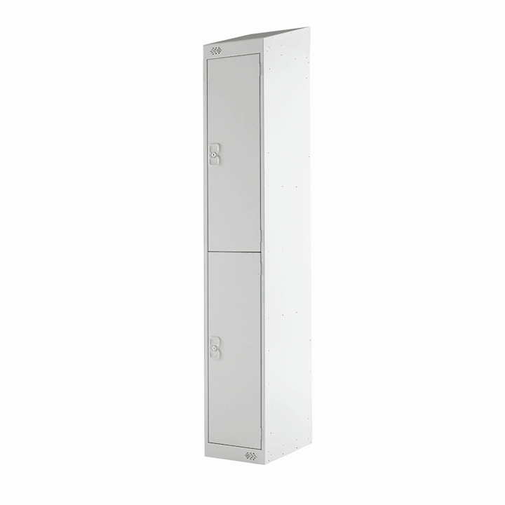 Link Metal Locker - Sloping Top 2 Door - 180/195cm Tall - Colour & Lock Options