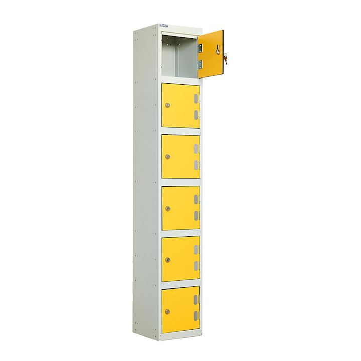 QMP Laminate Wet Area 6 Door Locker - Steel Body 180cm Tall - Size & Lock Options