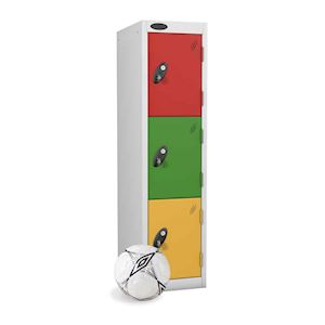 Probe Metal Education Locker - 3/4 Height 3 Door - 135cm