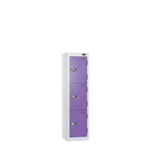 Pure Metal School Locker - 3 Door Low Height - 120cm