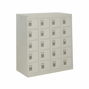 QMP Quick Delivery 20 Door Metal Personal Effects Locker - Low 94H x 90W x 38D(cm) - 5 day Delivery