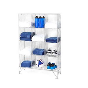 Wire Mesh Locker 12 Compartments 136x91cm - With or Without Doors