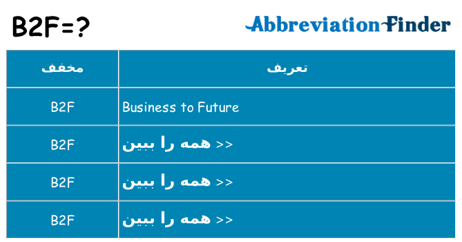 چه b2f برای ایستادن؟