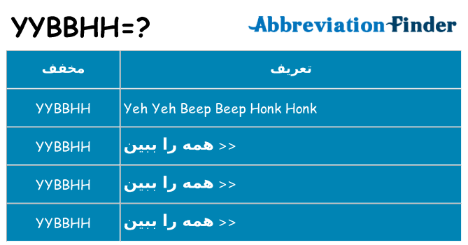 چه yybbhh برای ایستادن؟