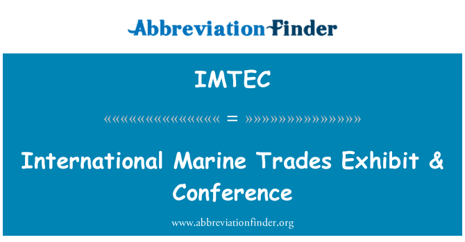 IMTEC: International Marine Trades Exhibit & Conference