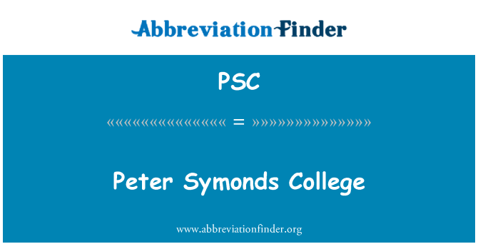 PSC: Peter Symonds College