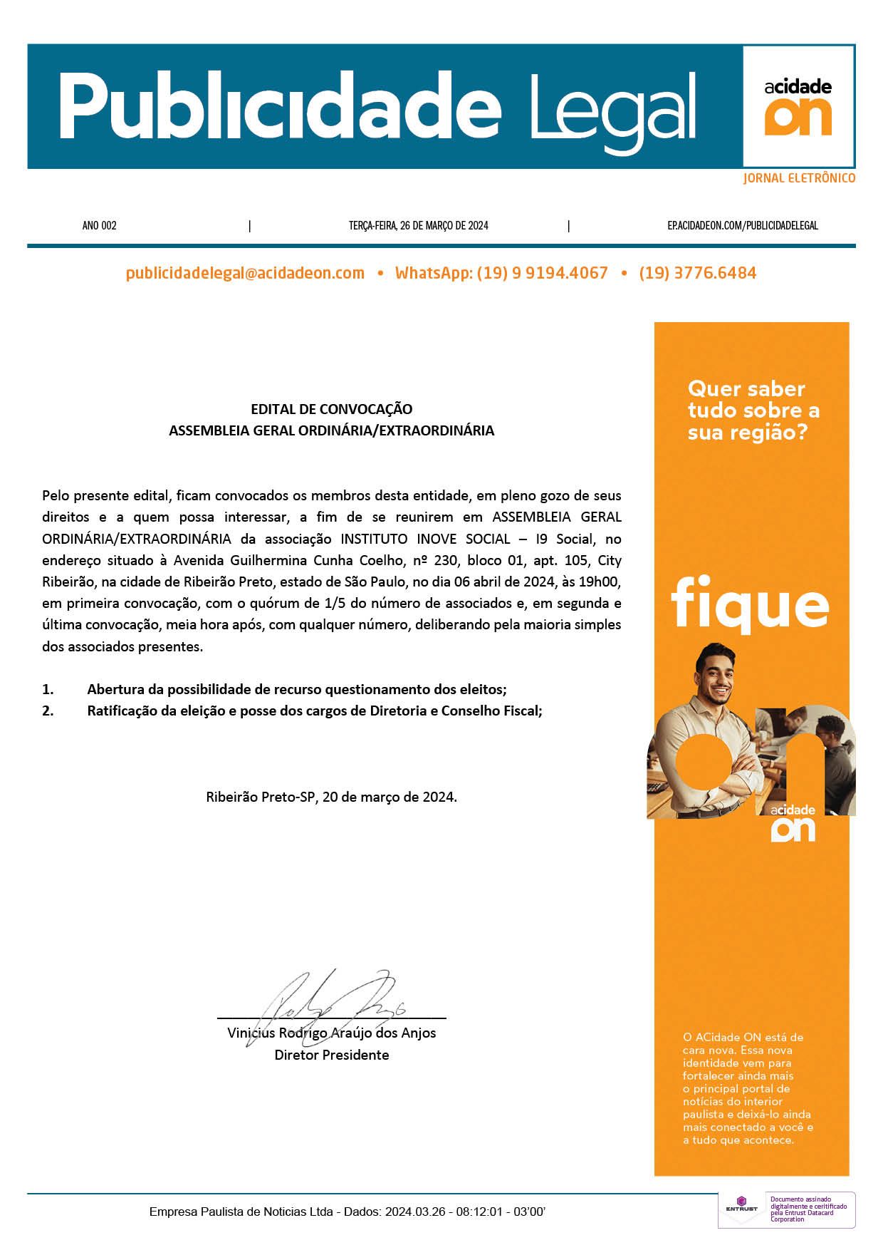 Arquivo PDF Publicidade Legal - 26 de março de 2024