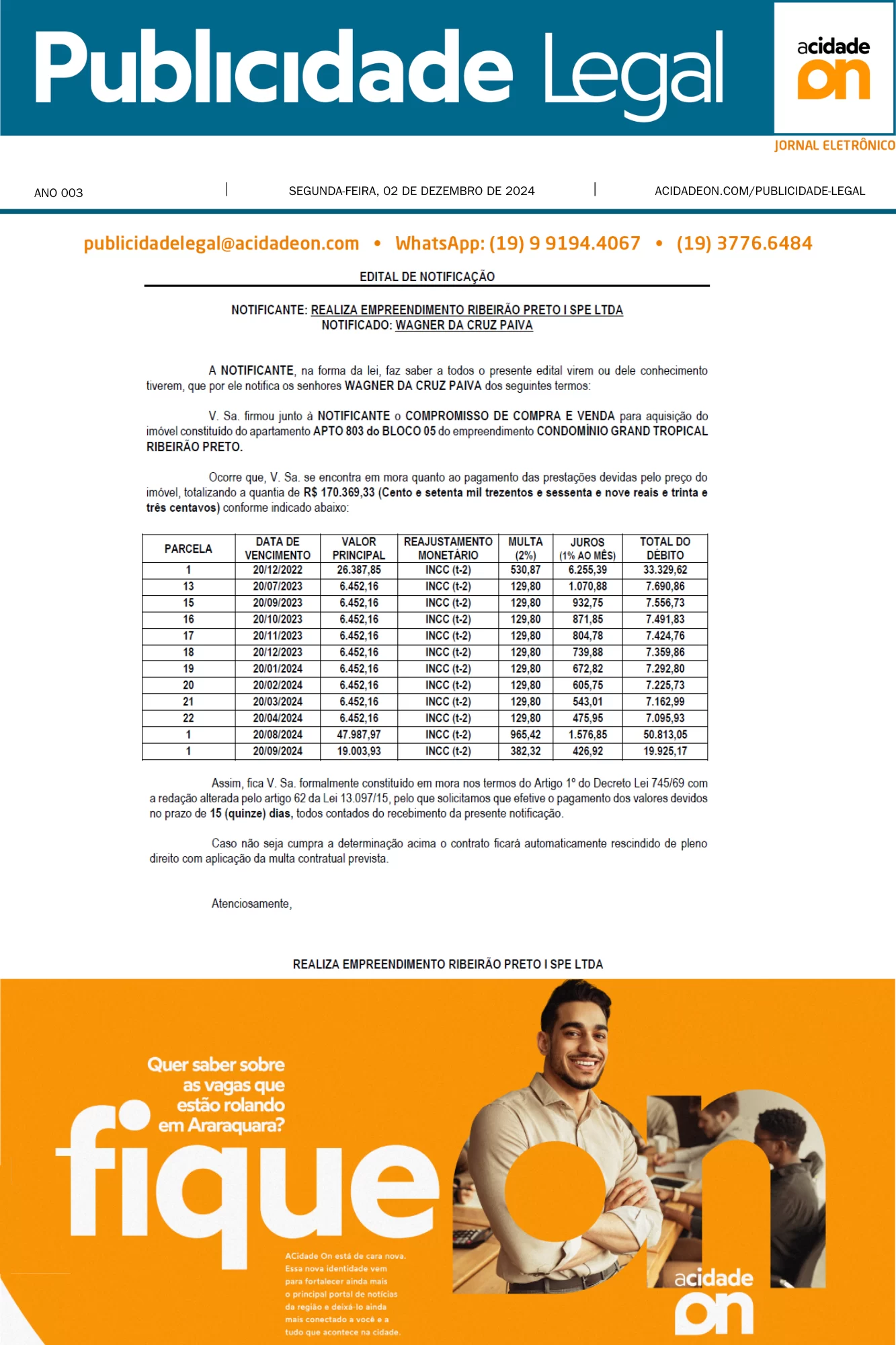 Arquivo PDF Publicidade Legal - 02 de dezembro de 2024