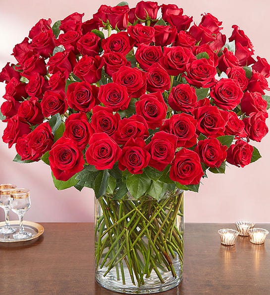 100 RED ROSES