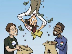 Comic: Revenue "Sharing" (starring Marck Zuckerberg and Sundar Pichai)