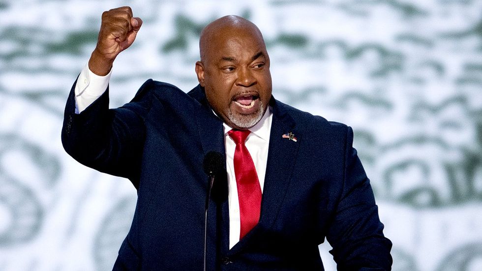 North Carolina Lieutenant Governor Mark Robinson speaks at the Republican National Convention