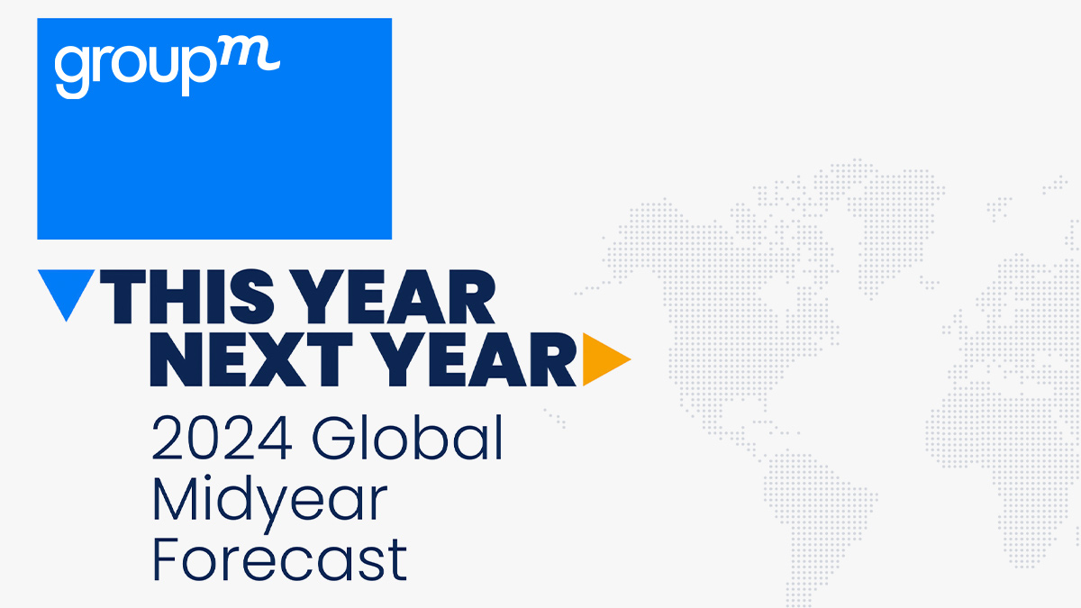 The GroupM logo and forecast name.