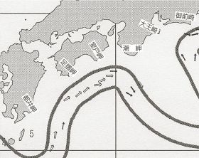 紀南周辺の海流図（８月２１日発行）