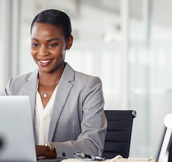 Person working at a computer