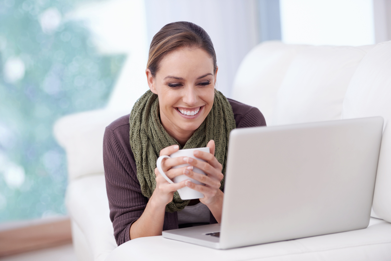 Woman happy about credential