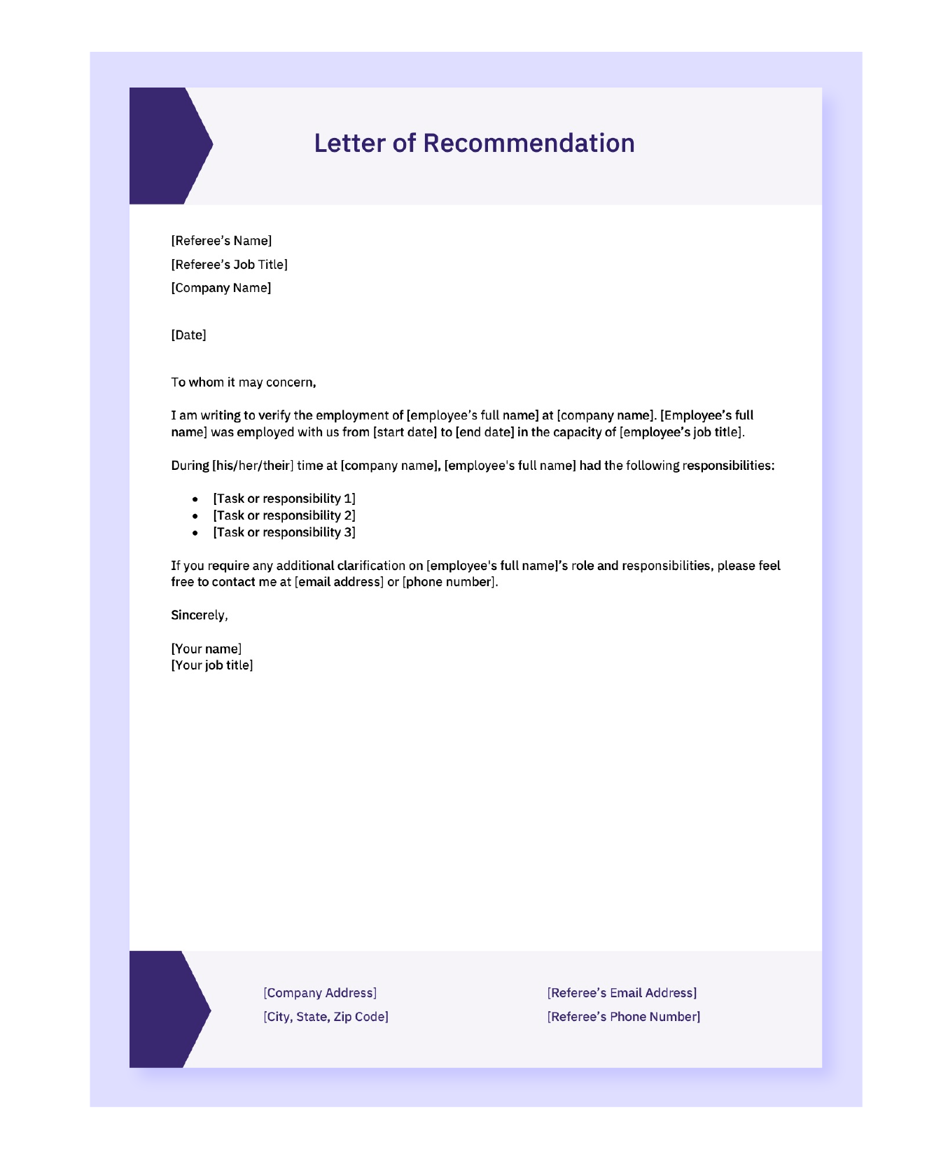 Sample Letter Of Recommendation Employee Database Let - vrogue.co