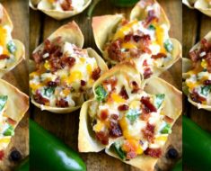 allcreated - jalapeno popper wonton cups