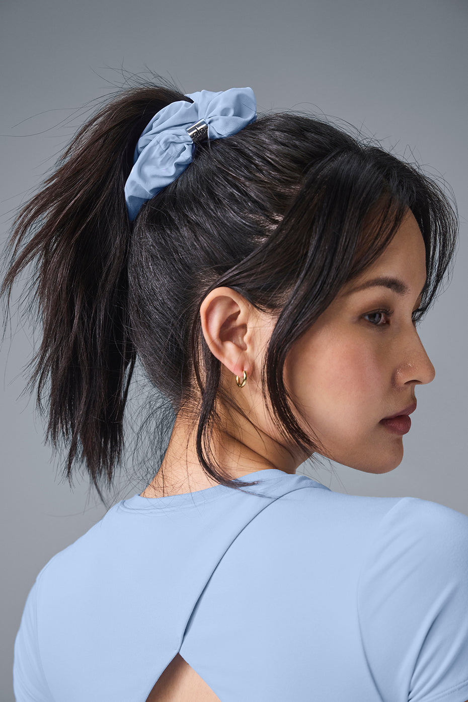 Bead It Oversized Scrunchie - Seashell Blue