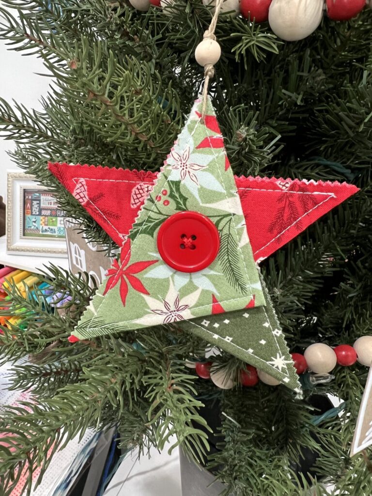 Scrappy Fabric Star Ornament