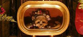  Relic of St. Valentine in the church of Santa Maria in Cosmedin, Rome, Italy.