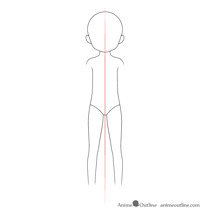 Anime little girl lower legs drawing