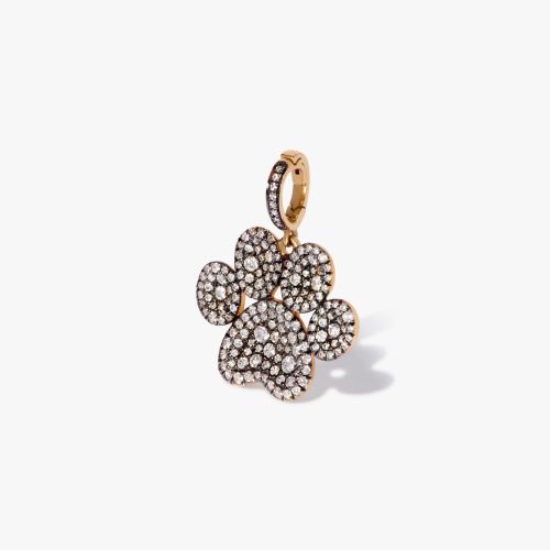 Diamond Paw Print Charm