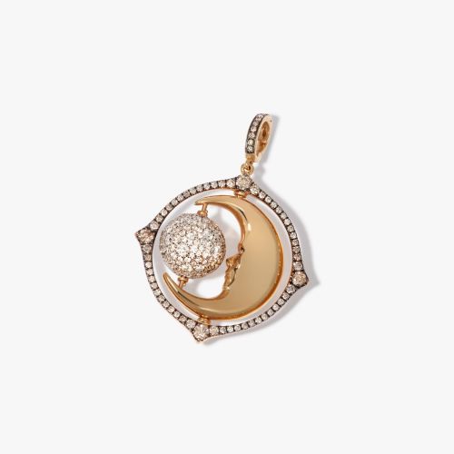 Mythology Spinning Moon Charm Pendant