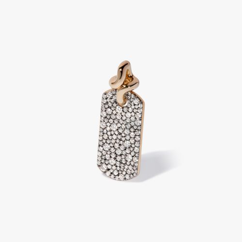 Knuckle Diamond Dog Tag Pendant