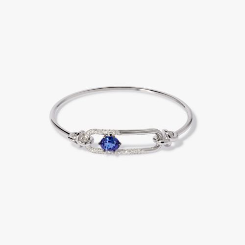 Knuckle Dust Tanzanite & Diamond Bangle