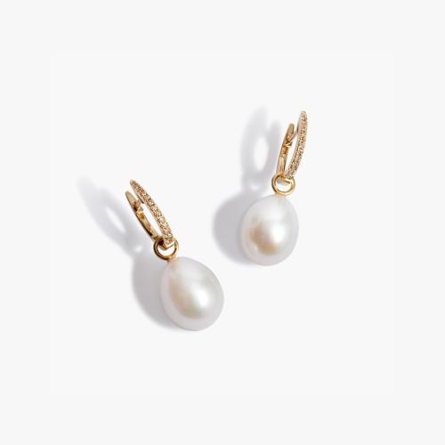 Pearl & Diamond Earrings