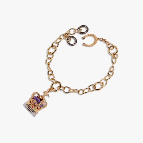 Coronation Crown Charm Bracelet