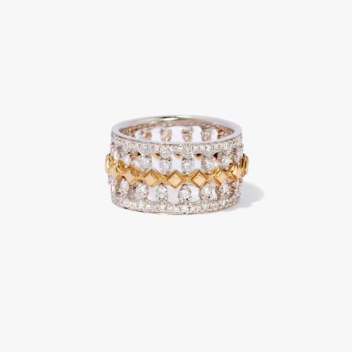 Crown & Stepping Stone Ring Stack