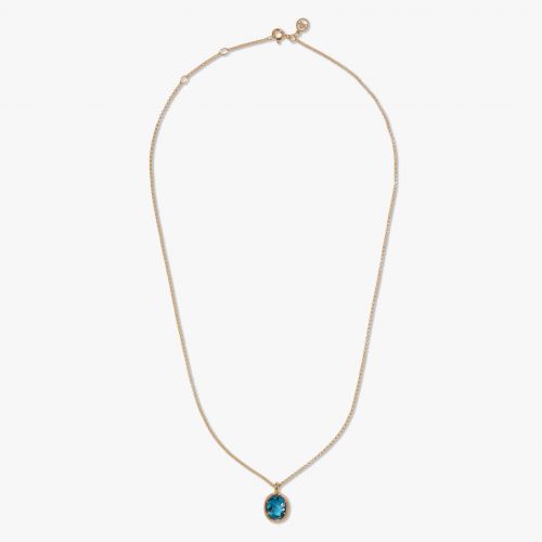 Blue Topaz Drop Necklace 