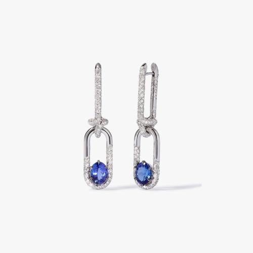 Knuckle Dust  Tanzanite & Diamond Earrings