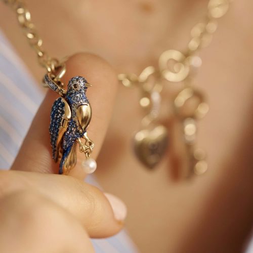 Mythology Bluebird Charm Pendant