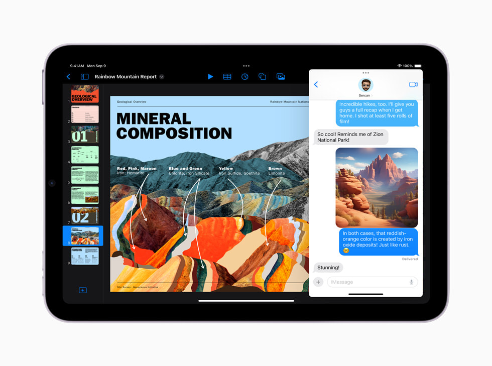 An Image Playground Animation style creation in Keynote displayed in iPadOS 18.