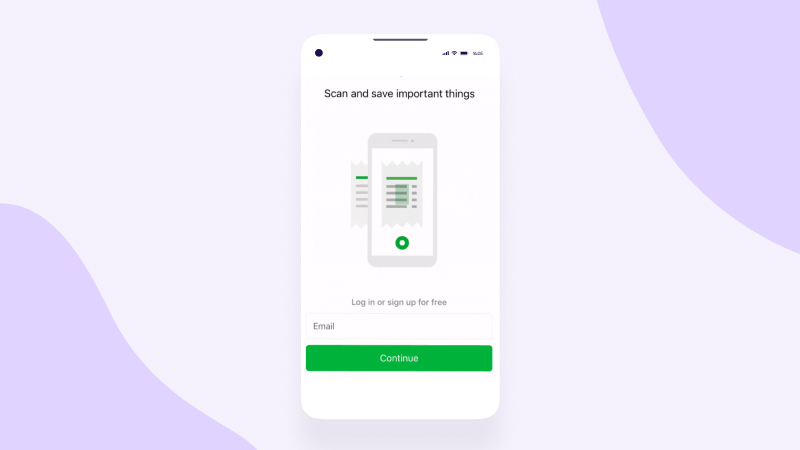 Evernote app onboarding