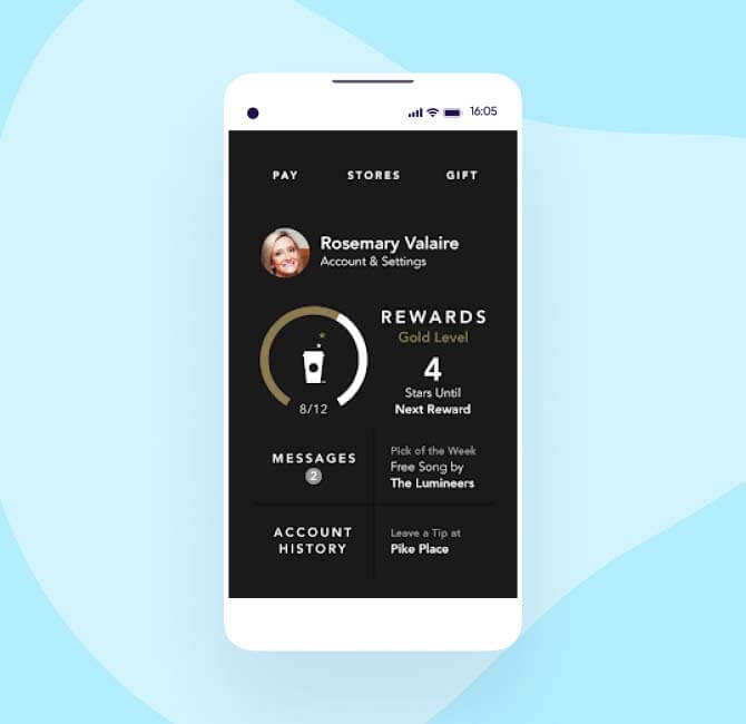 App gamification - Starbucks example