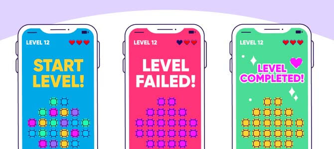 Analise de jogos - start-fail-complete level em jogos