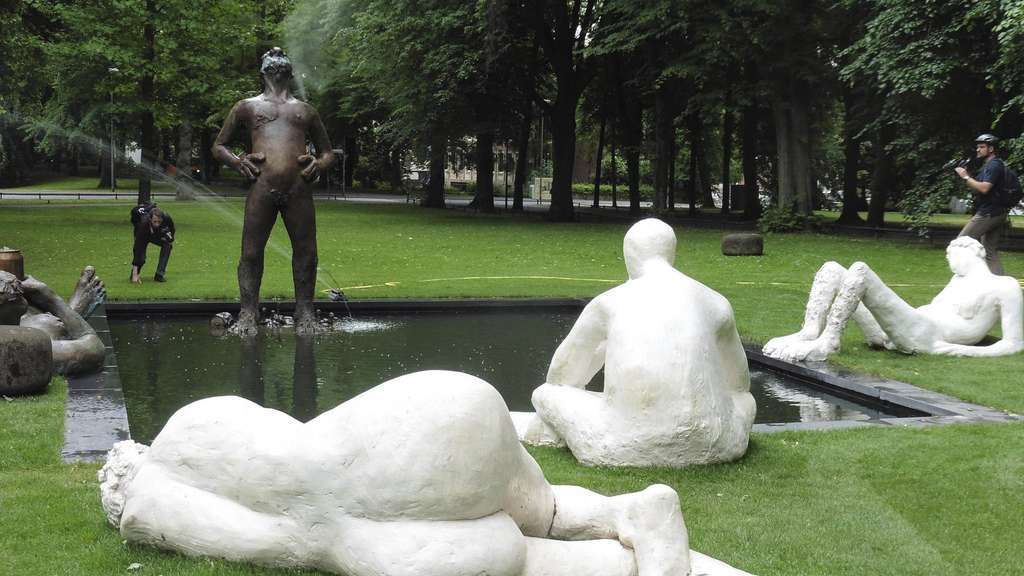 Nicole Eisenman's "Sketch for a Fountain" in Münster.