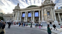 The exterior of the Grand Palais on the opening day of Art Basel Paris.